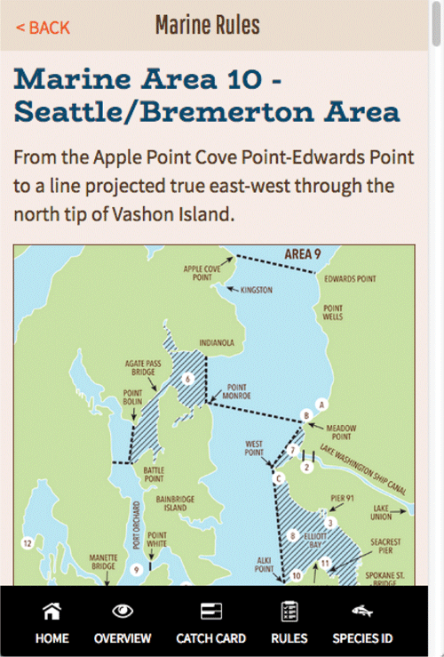 Washington Department of Fish & Wildlife responsive website