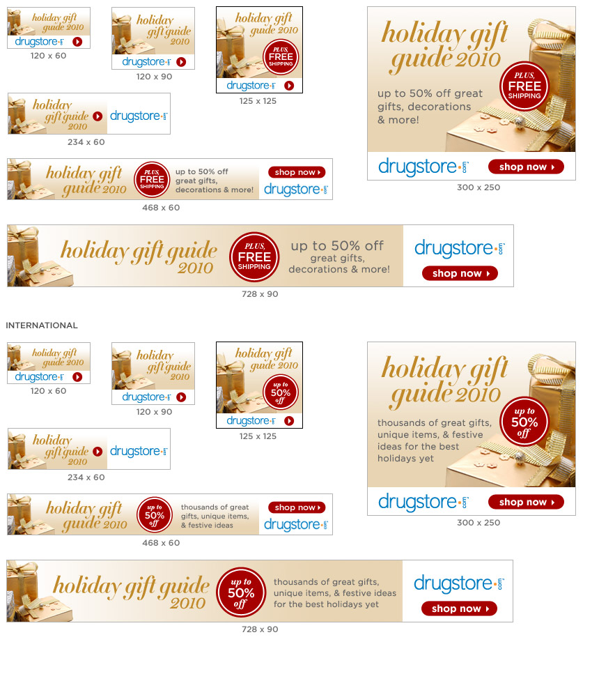 drugstore.com holiday banners